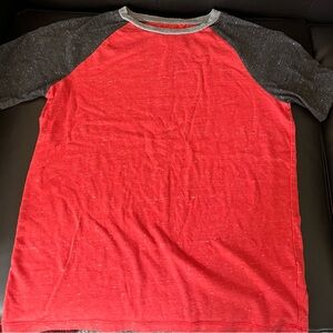 Boys old navy brand Red and Gray Raglan Shirt